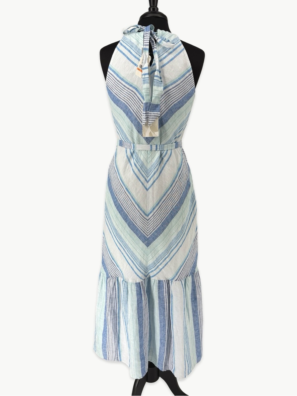Tommy Bahama Ocean Reverie Maxi Dress Size Small Linen Stripe NWT Resort Beach - Picture 3 of 16